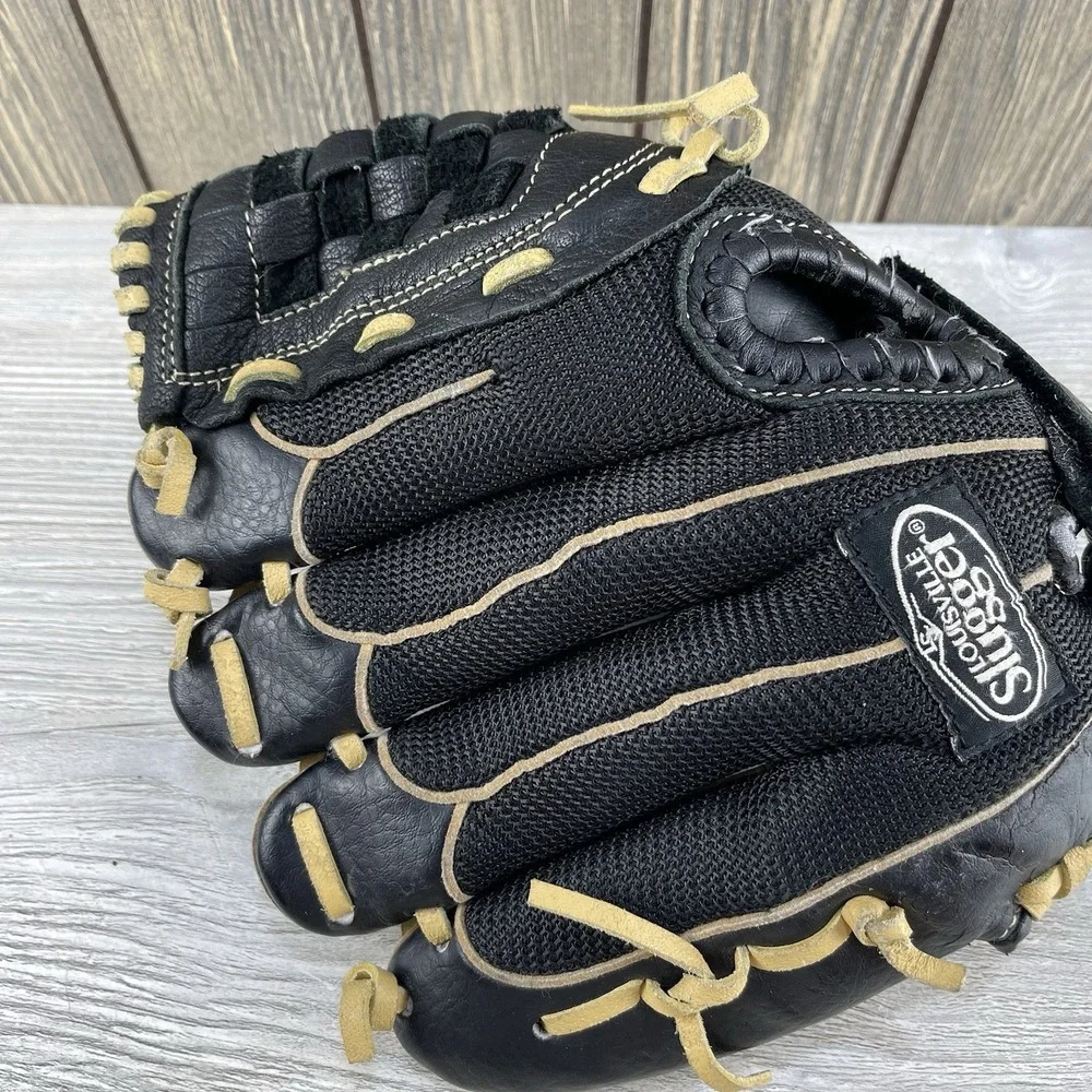 Louisville Slugger Helix Series Baseball GloveHXBK5D Black Leather Mitt RHT 10.5